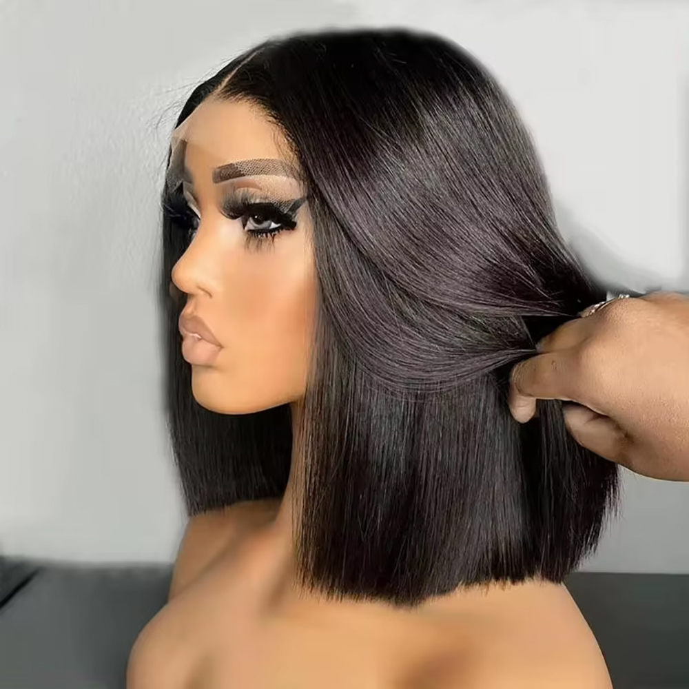 Brezilya Düz Bob 13x4 Dantel Ö - Pre Parted 13X4 Lace Front Bob Wig incelemesi ve fiyatı
